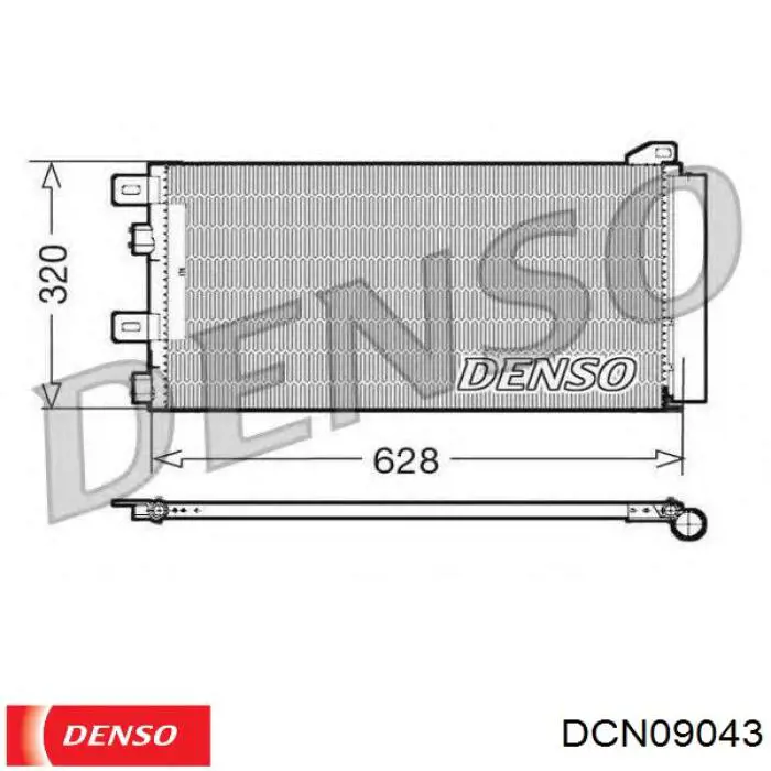 DCN09043 Denso радіатор кондиціонера