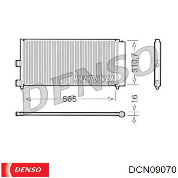 DCN09070 Denso радіатор кондиціонера