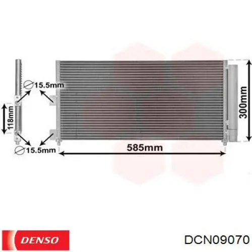 Купити DCN09070 Denso Радіатор системи охолодження кондиціонера