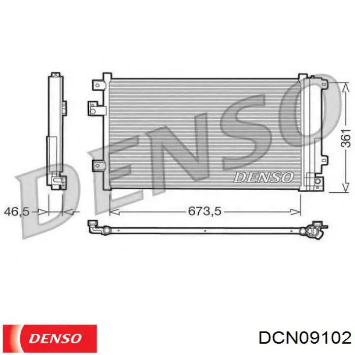 Радіатор кондиціонера DCN09102 Denso