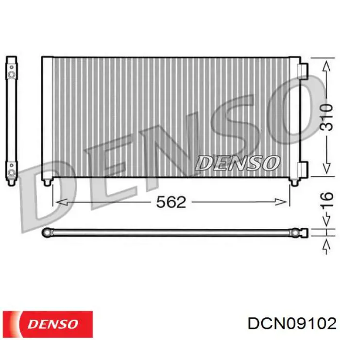 DCN09102 Denso радіатор кондиціонера