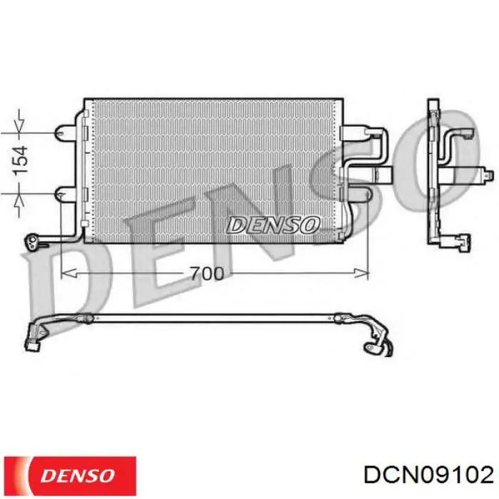 Купити DCN09102 Denso Радіатор системи охолодження кондиціонера