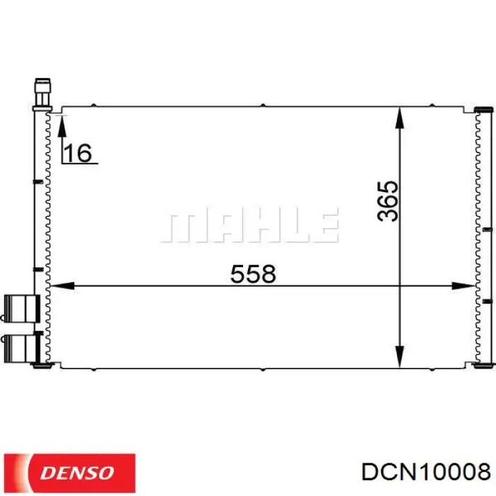 Радіатор кондиціонера DCN10008 Denso