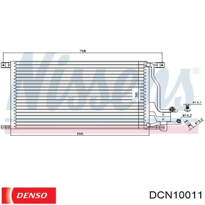 Радіатор кондиціонера 94483 Nissens