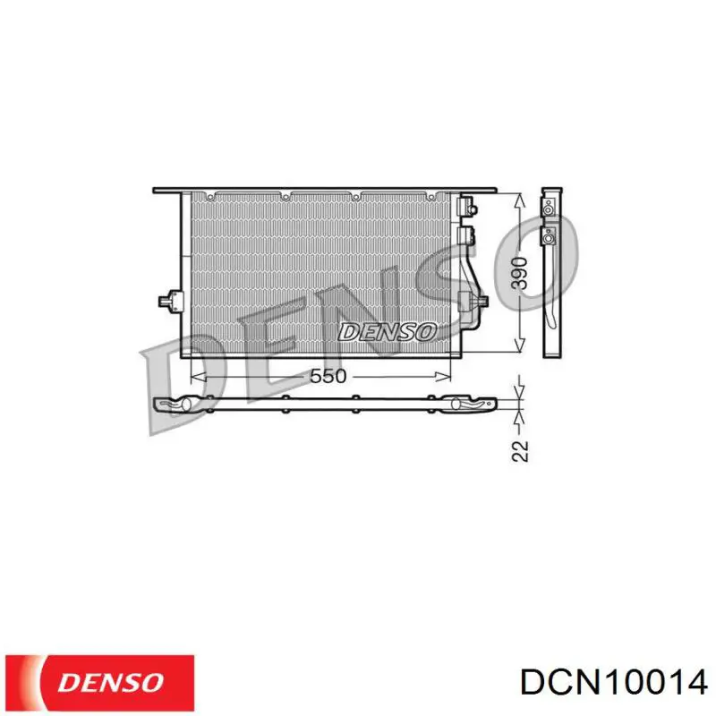 DCN10014 Denso радіатор кондиціонера