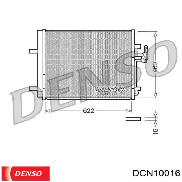DCN10016 Denso радіатор кондиціонера