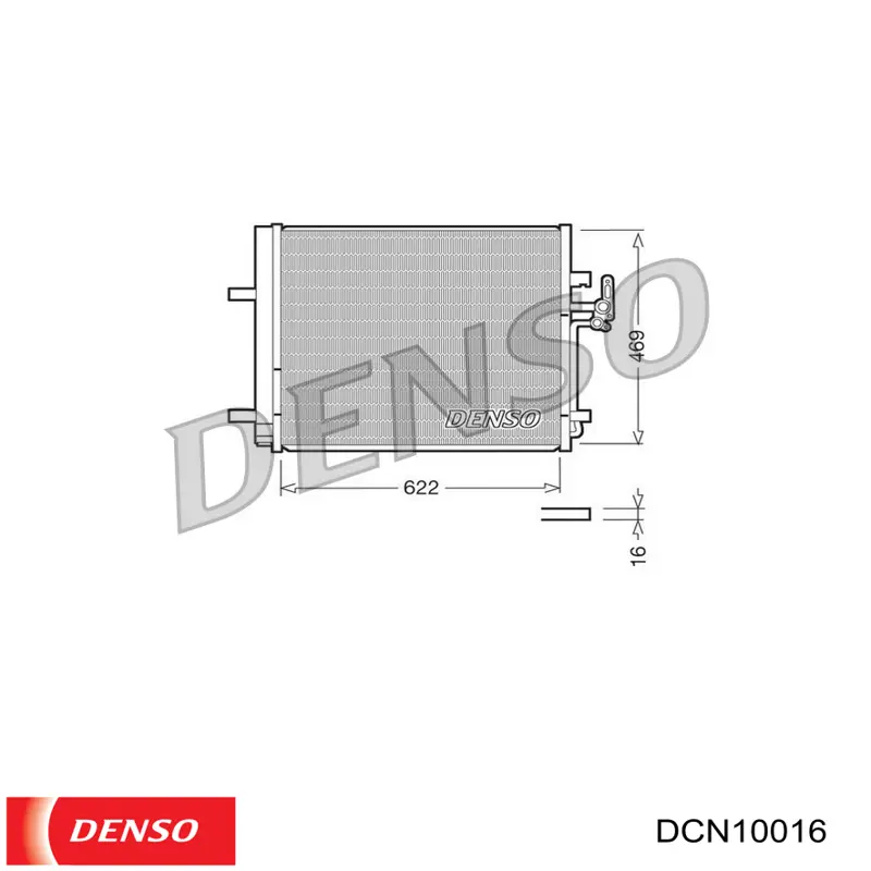 Радіатор кондиціонера DCN10016 Denso