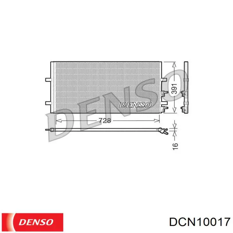 Радіатор кондиціонера DCN10017 Denso