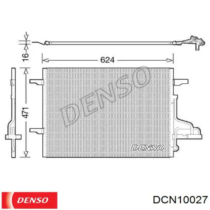 Конденсатор кондиціонера Denso DCN10027 ціна, від 91.78 USD