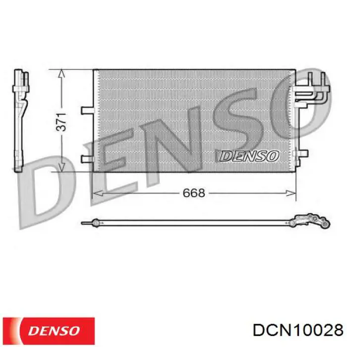 Радіатор кондиціонера DCN10028 Denso