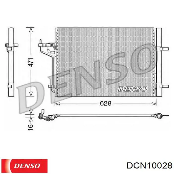 Радіатор охолодження кондиціонера Denso DCN10028