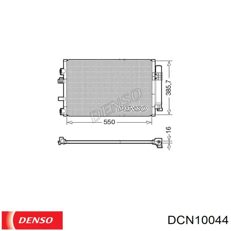Конденсатор кондиціонера Denso DCN10044 ціна, від 88.66 USD