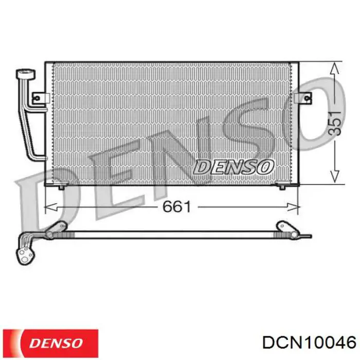 Радіатор кондиціонера DCN10046 Denso