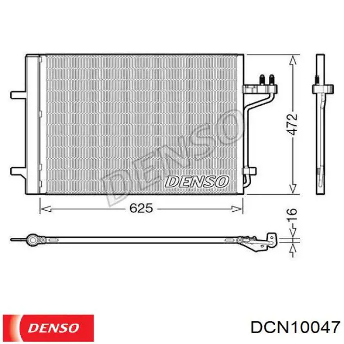 Купити DCN10047 Denso Радіатор системи охолодження кондиціонера