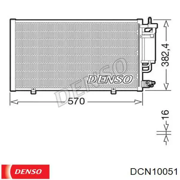 Купити DCN10051 Denso Радіатор системи охолодження кондиціонера