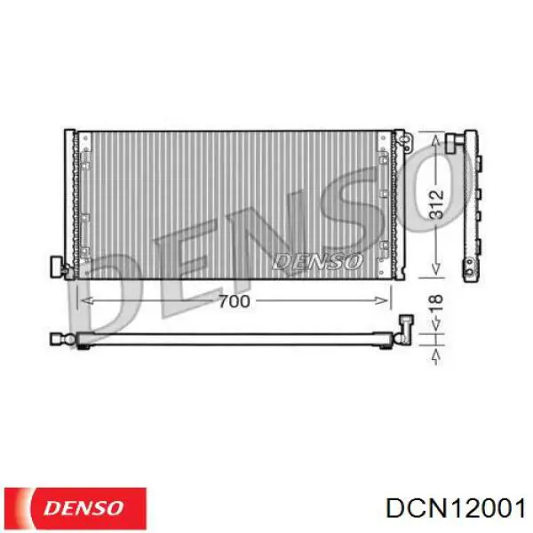 Конденсатор кондиціонера Denso DCN12001 ціна, від 85.75 USD