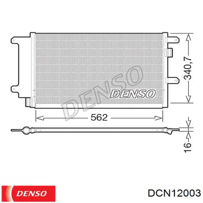 DCN12003 Denso радіатор кондиціонера