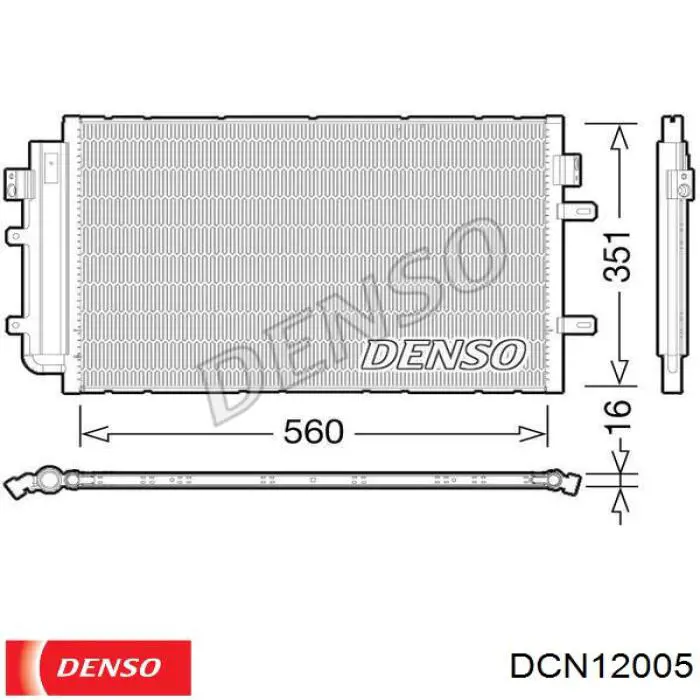 Радіатор кондиціонера DCN12005 Denso