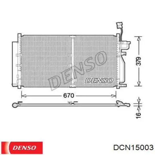 Радіатор кондиціонера DCN15003 Denso