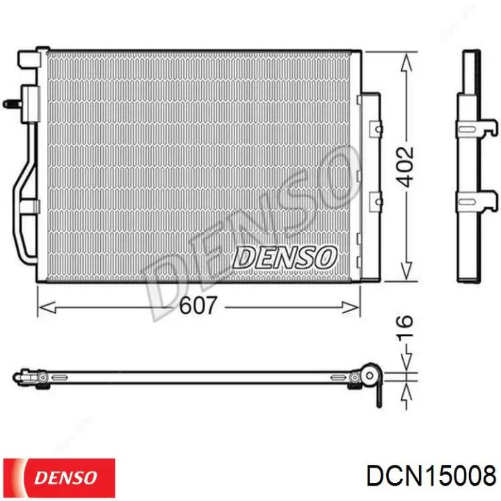 Радіатор кондиціонера DCN15008 Denso