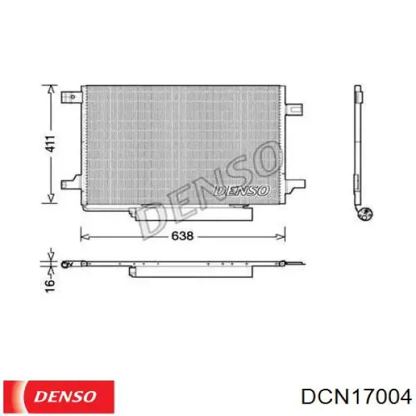 DCN17004 Denso радіатор кондиціонера