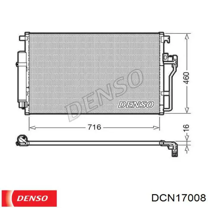 Конденсатор кондиціонера Denso DCN17008 ціна, від 80.07 USD