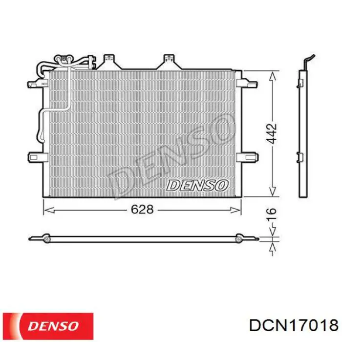 DCN17018 Denso радіатор кондиціонера