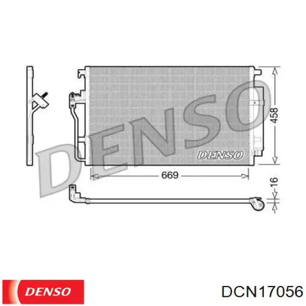 DCN17056 Denso радіатор кондиціонера