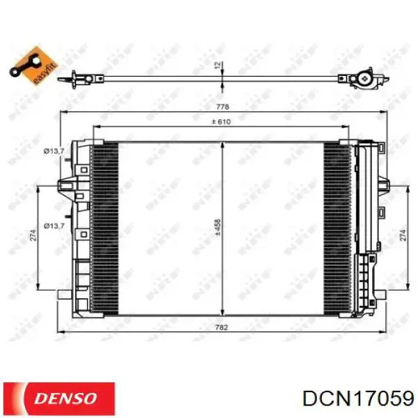 Купити DCN17059 Denso Радіатор системи охолодження кондиціонера