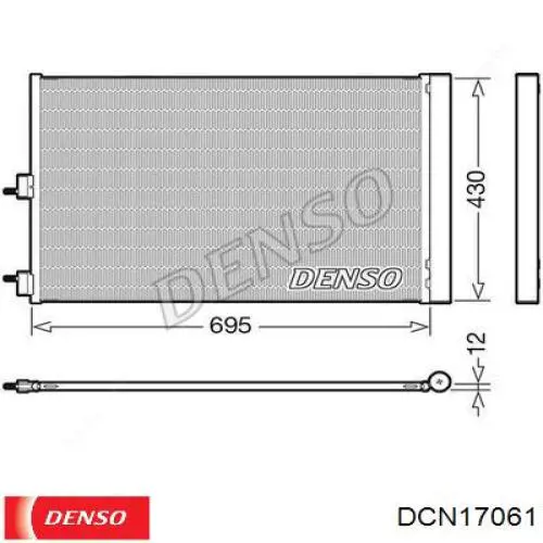 Купити DCN17061 Denso Радіатор системи охолодження кондиціонера