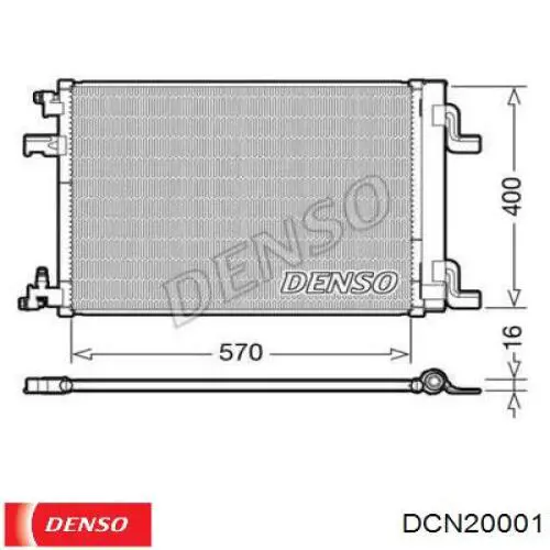 DCN20001 Denso радіатор кондиціонера