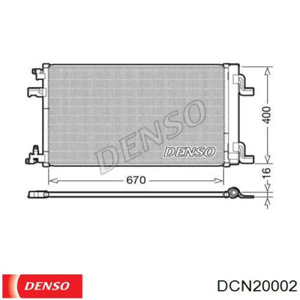 DCN20002 Denso радіатор кондиціонера