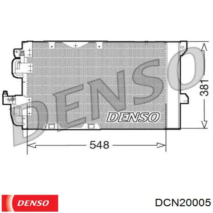 DCN20005 Denso радіатор кондиціонера