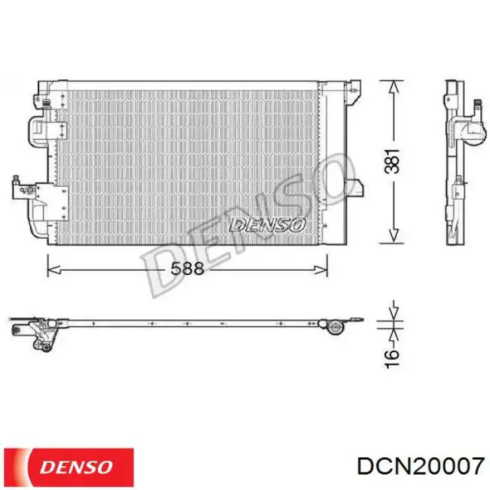 Конденсатор кондиціонера Denso DCN20007 ціна, від 80.87 USD