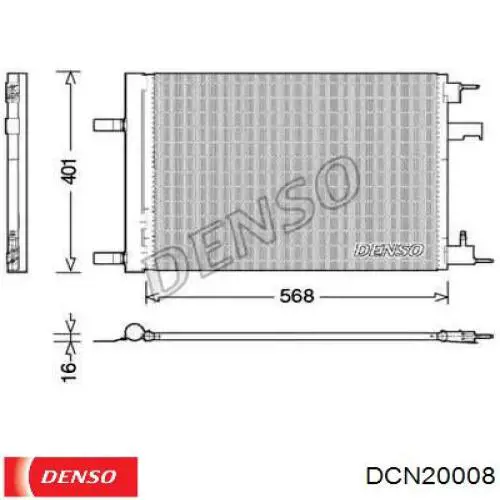 DCN20008 Denso радіатор кондиціонера