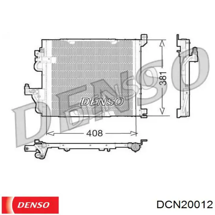 Купити DCN20012 Denso Радіатор системи охолодження кондиціонера