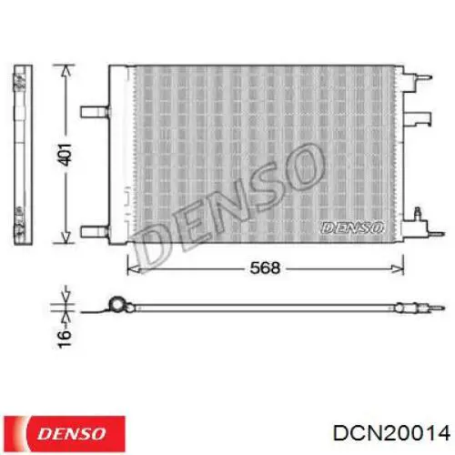 DCN20014 Denso радіатор кондиціонера