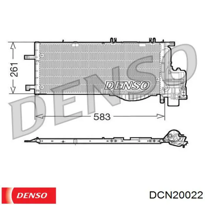 DCN20022 Denso радіатор кондиціонера