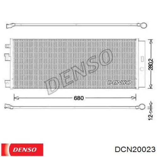 Конденсатор кондиціонера Denso DCN20023 ціна, від 110.55 USD
