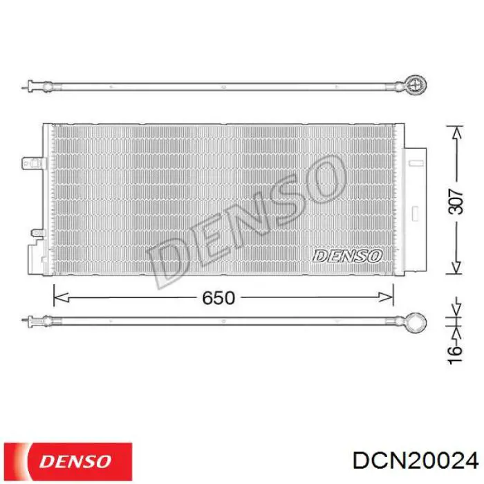 DCN20024 Denso радіатор кондиціонера