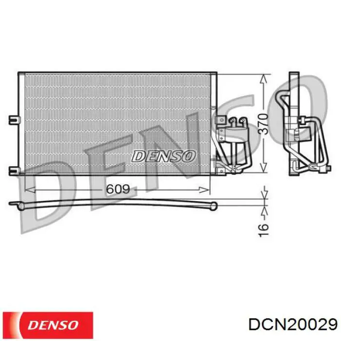 DCN20029 Denso радіатор кондиціонера
