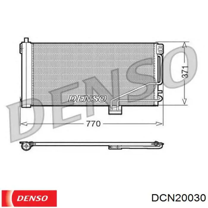 Радіатор кондиціонера DCN20030 Denso