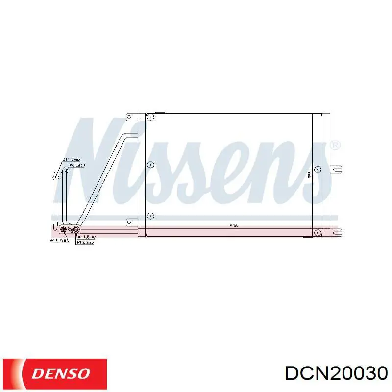 Конденсатор кондиціонера Denso DCN20030 ціна, від 55.37 USD