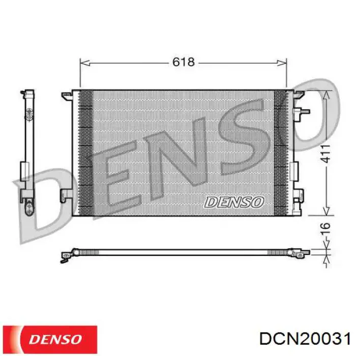Купити DCN20031 Denso Радіатор системи охолодження кондиціонера