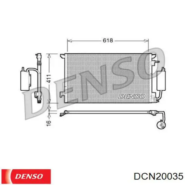 Конденсатор кондиціонера Denso DCN20035 ціна, від 70.77 USD