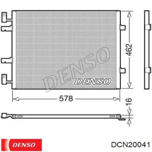 DCN20041 Denso радіатор кондиціонера