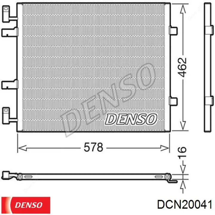 Купити DCN20041 Denso Радіатор системи охолодження кондиціонера