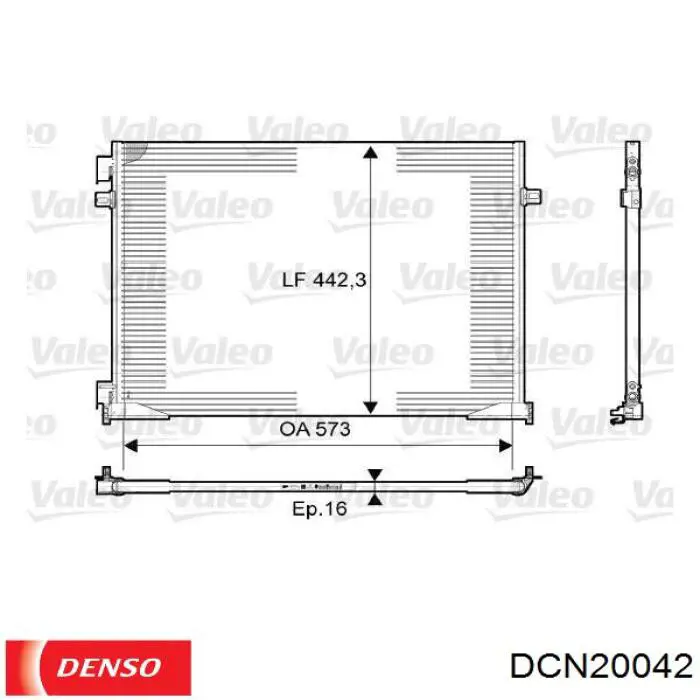 Конденсатор кондиціонера Denso DCN20042 ціна, від 104.96 USD