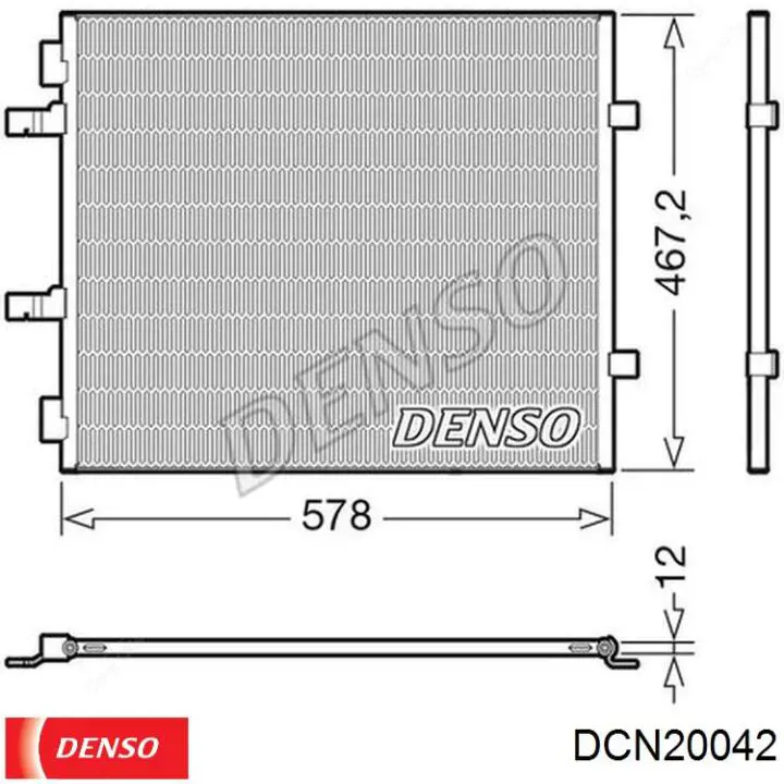 Радіатор кондиціонера DCN20042 Denso