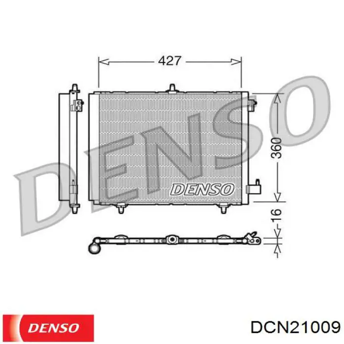 Купити DCN21009 Denso Радіатор системи охолодження кондиціонера